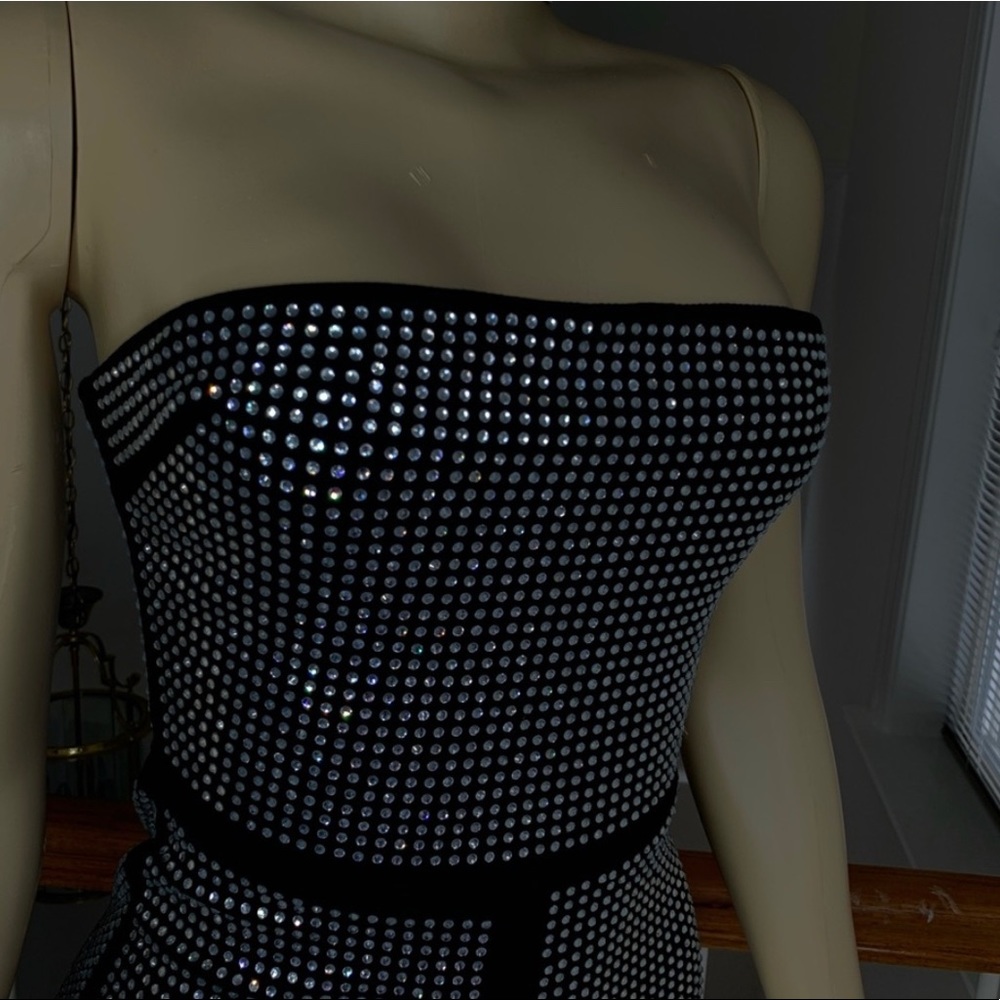 Swarovski tube sleeveless crystal romper pantsuit
